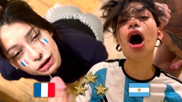 阿根廷夺冠夜！疯狂球迷狂干法国骚货 Meg Vicious 极品巨乳内射爆操