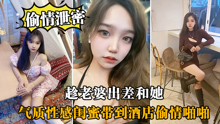 老婆出差！极品气质骚闺蜜酒店偷情，狂干爆操喷白浆！